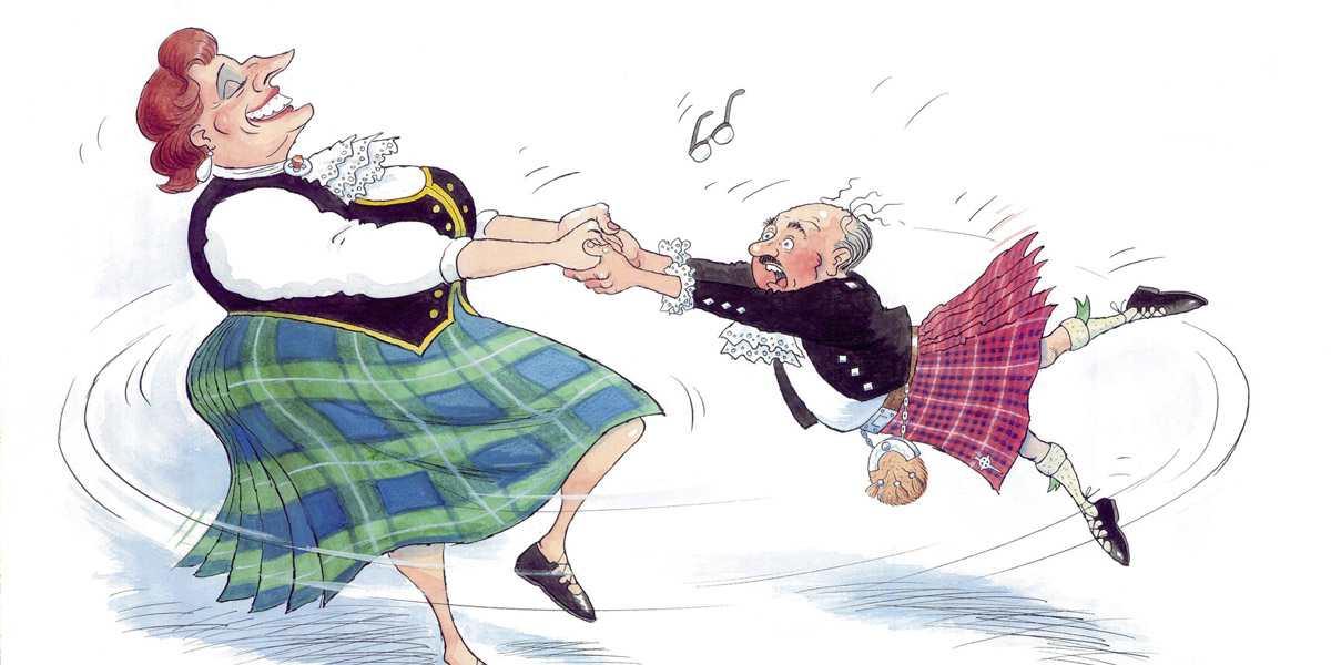 Frank Boyle Highland Fling Cartoon